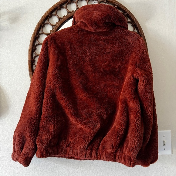 Rebecca Taylor faux fur bomber jacket coat in spice size M - Picture 5 of 9